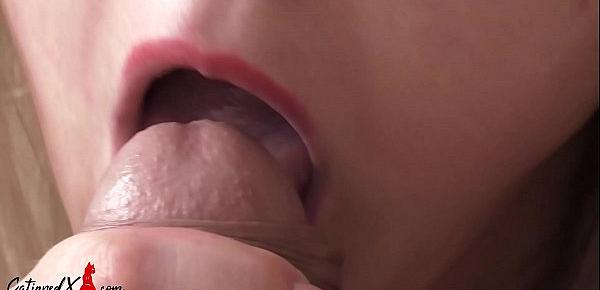  Horny Wife Sensual Blowjob and Cum in Mouth POV - Homemade